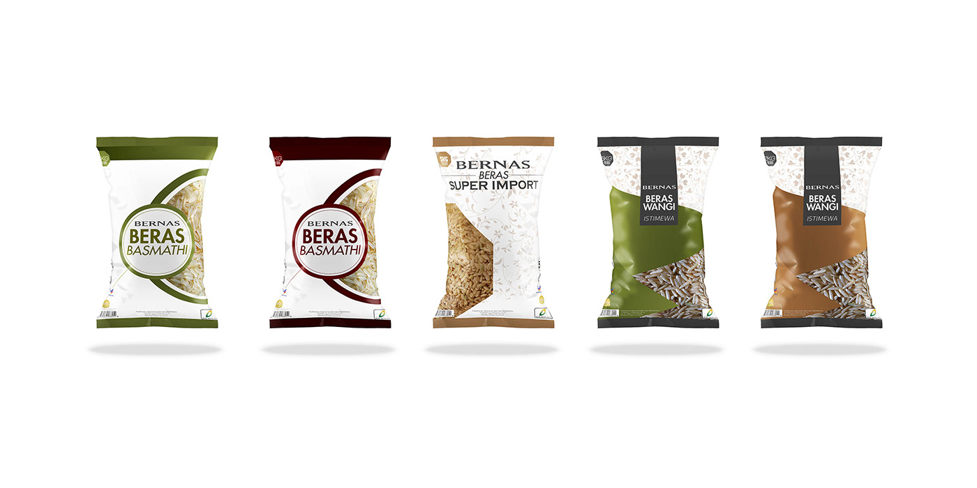 Food Packaging Beras BERNAS on Behance