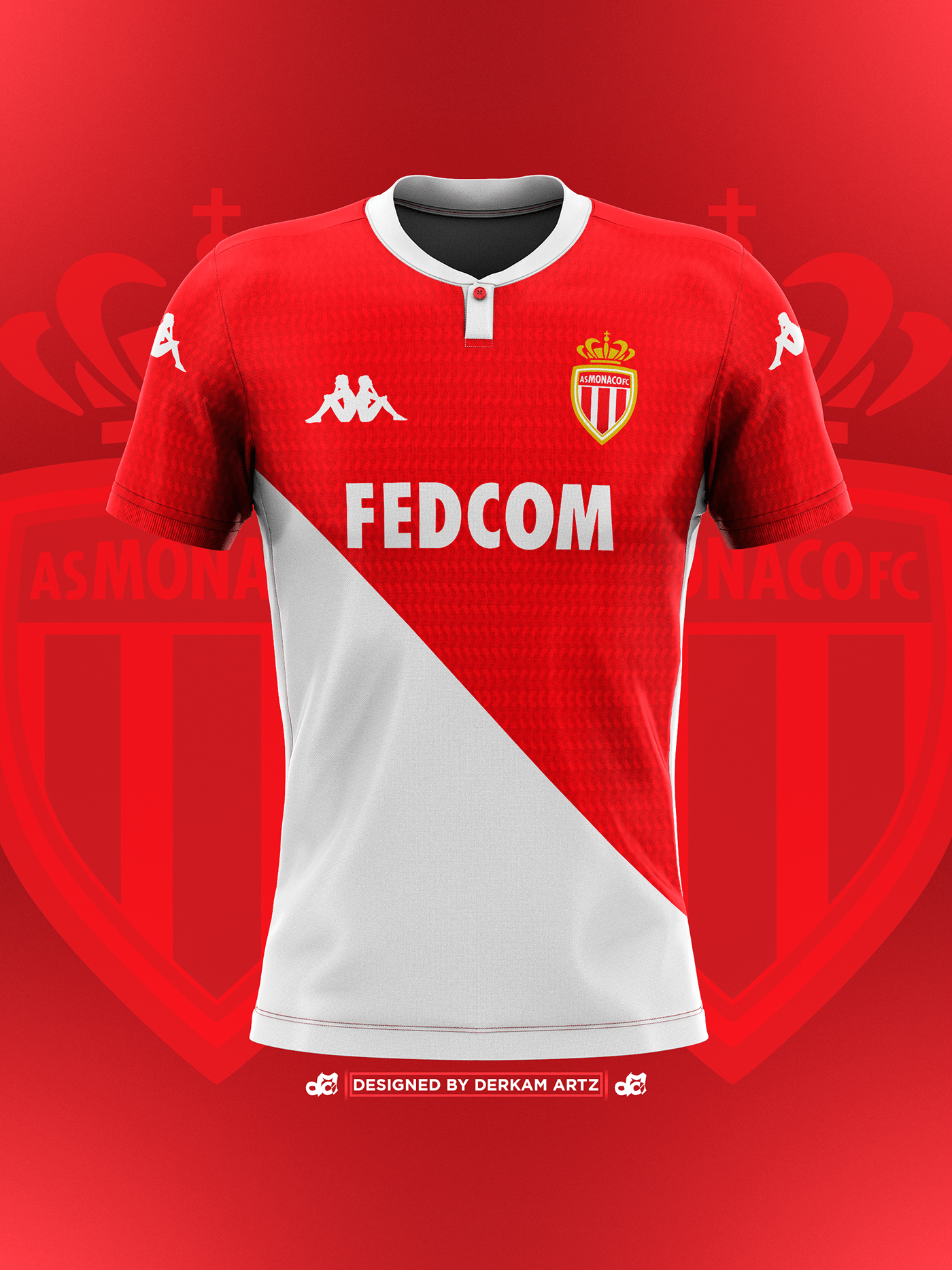 AS Monaco x Kappa 2019/20 Home & Away & Third Kits on Behance