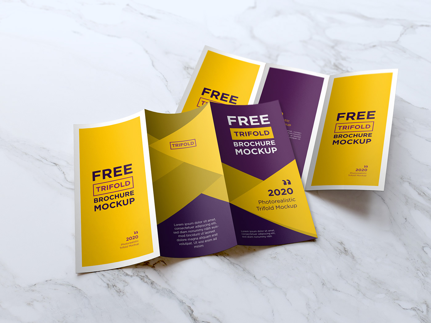 Free Trifold Brochure Mockup on Behance