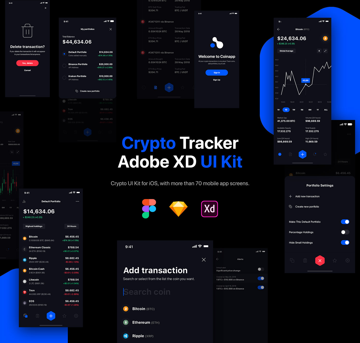 Crypto Portfolio Tracker UI Kit for iOS on Behance