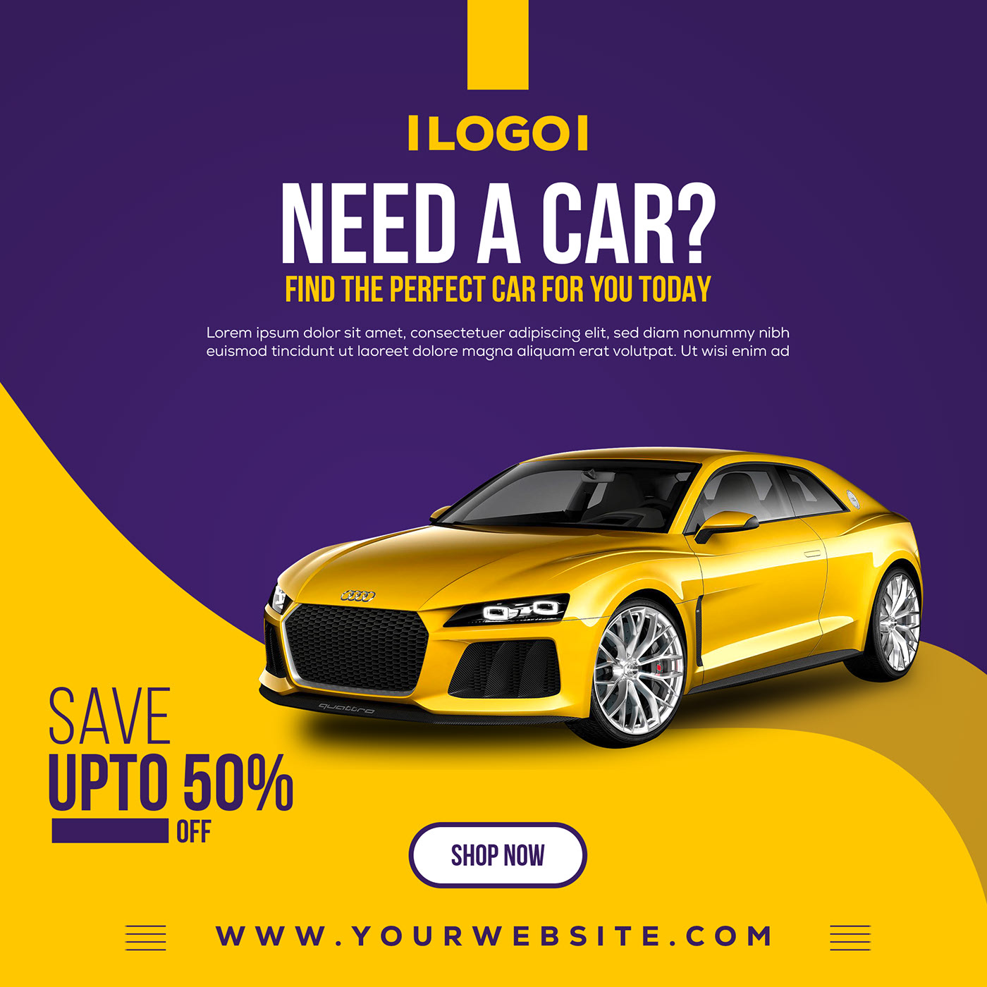 Rent Car Social Media banner Templates on Behance