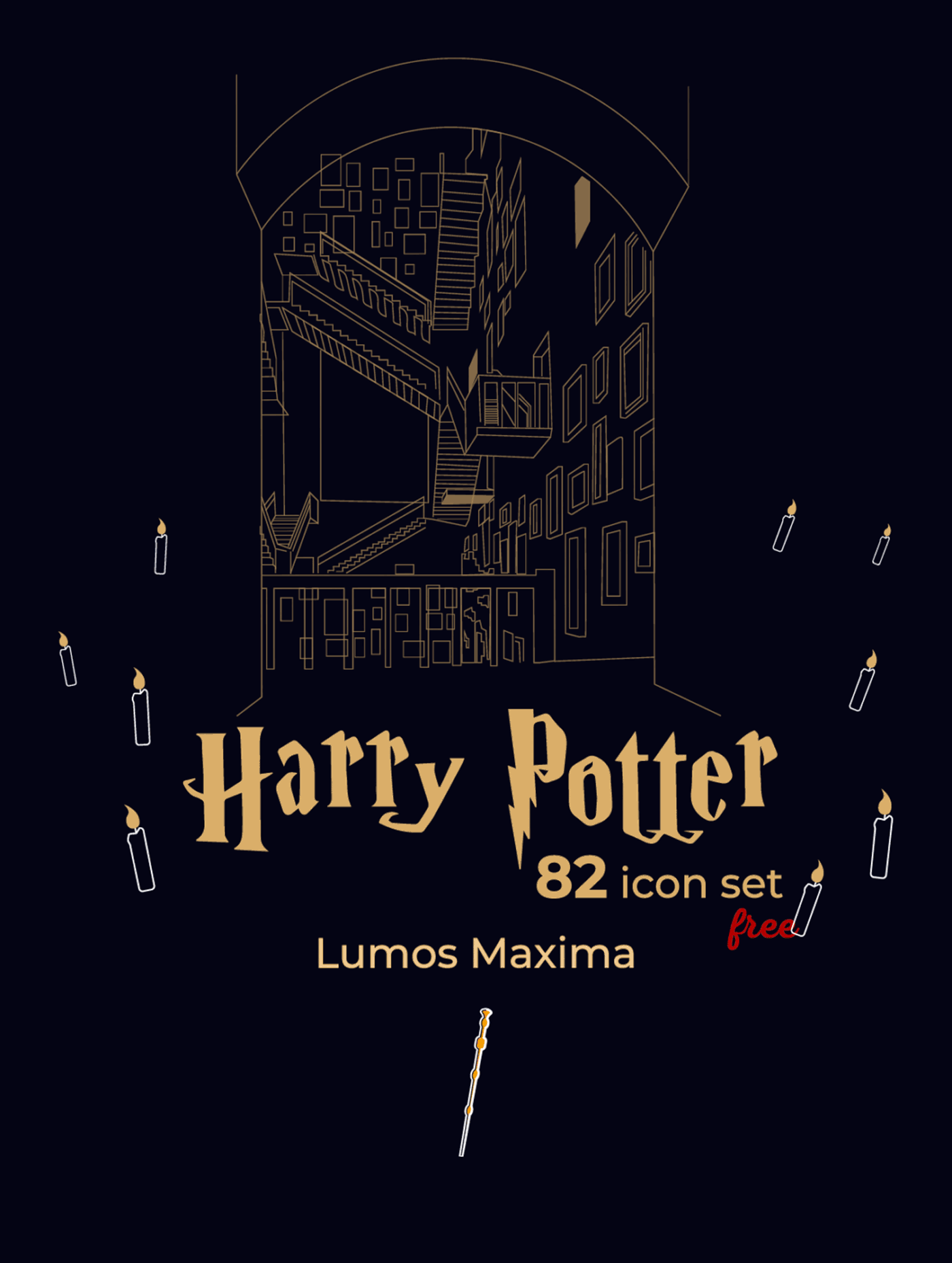 Harry Potter Icon Set 82 free on Behance