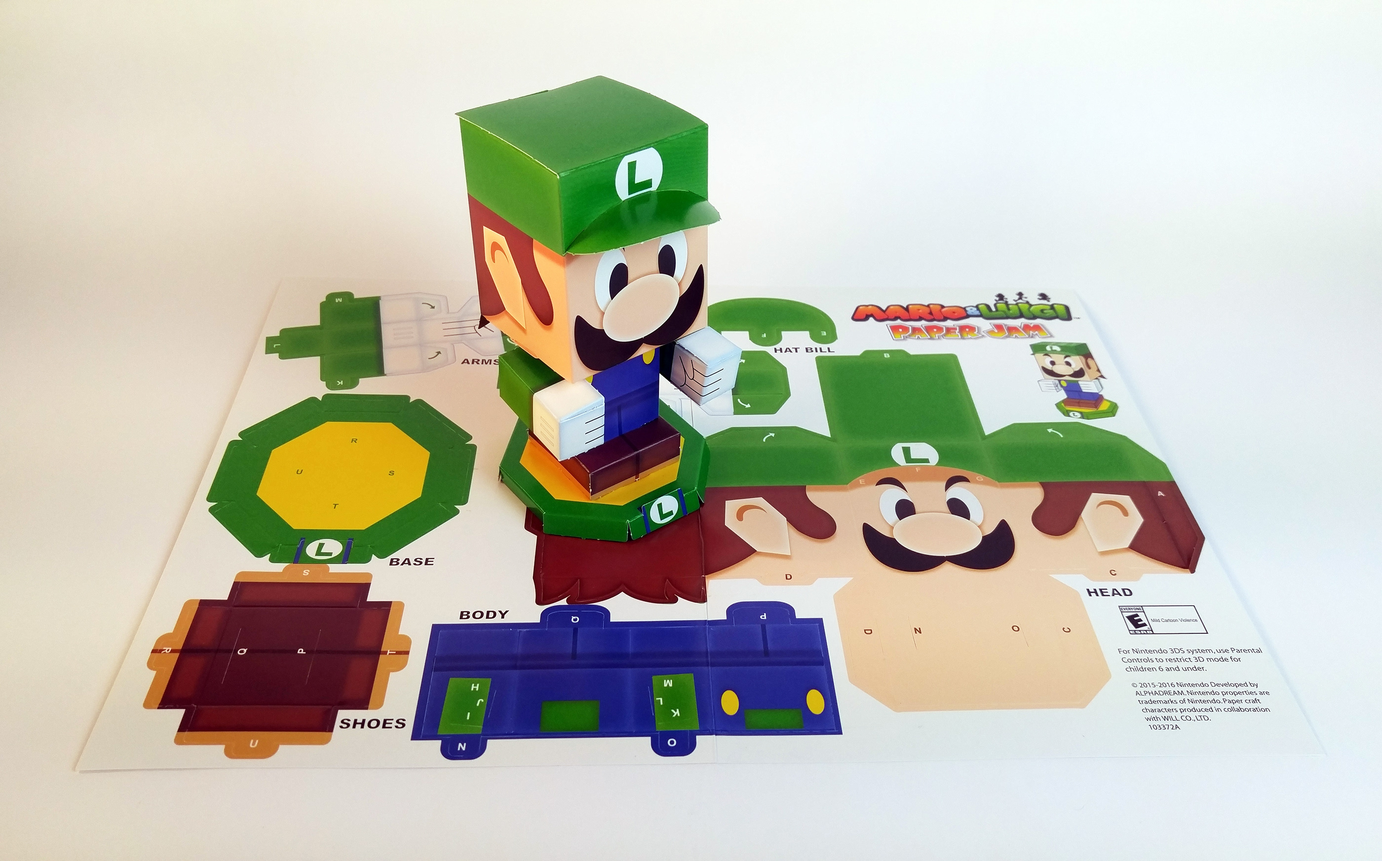 Mario & Luigi Paper Jam Papercraft Premium Behance