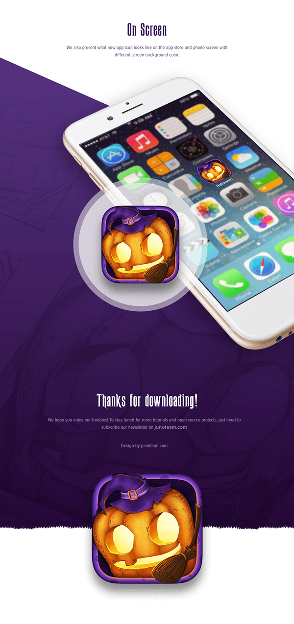 Free PSD Halloween app icon on Behance