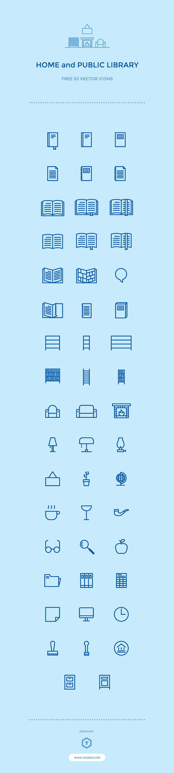 50 Free Library Icons on Behance