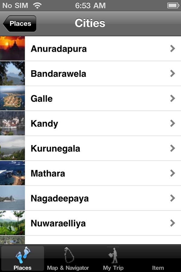 MOBITRIDE iOS Application(Tourist Guide Sri Lanka ) on Behance