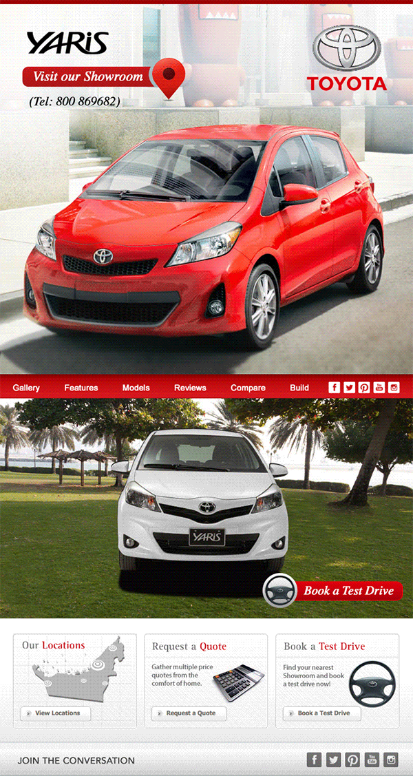 Toyota Email Marketing Design on Behance