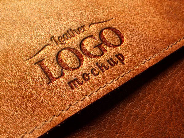 Embossed Leather Logo MockUp PSD on Behance