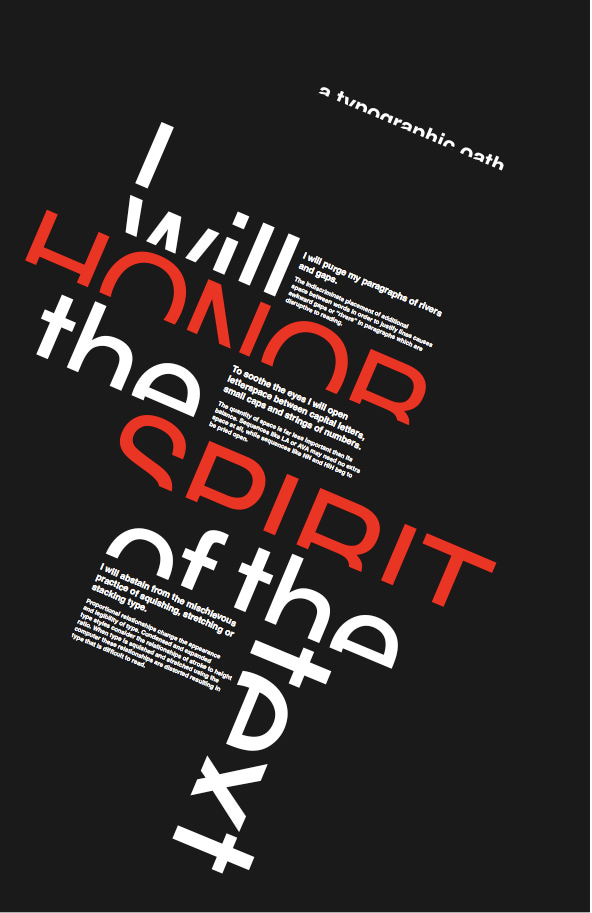 Typographic Oath Poster on Behance