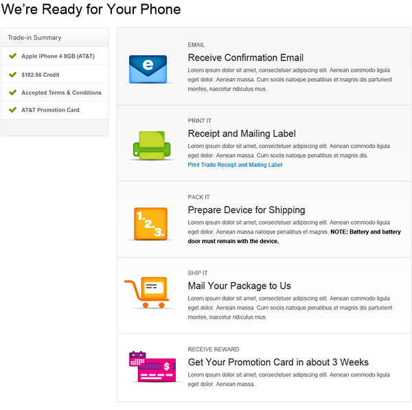 AT&T Phone Tradein Program Online Processing App on Behance