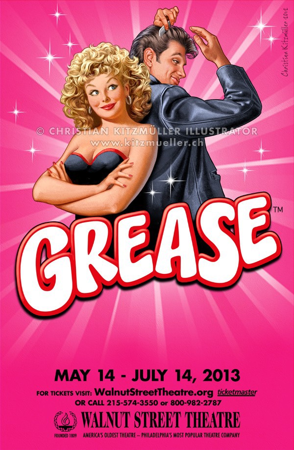 Grease Broadway Poster