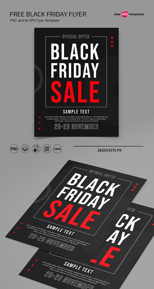 Free Black Friday Sale Flyer Template in PSD on Behance
