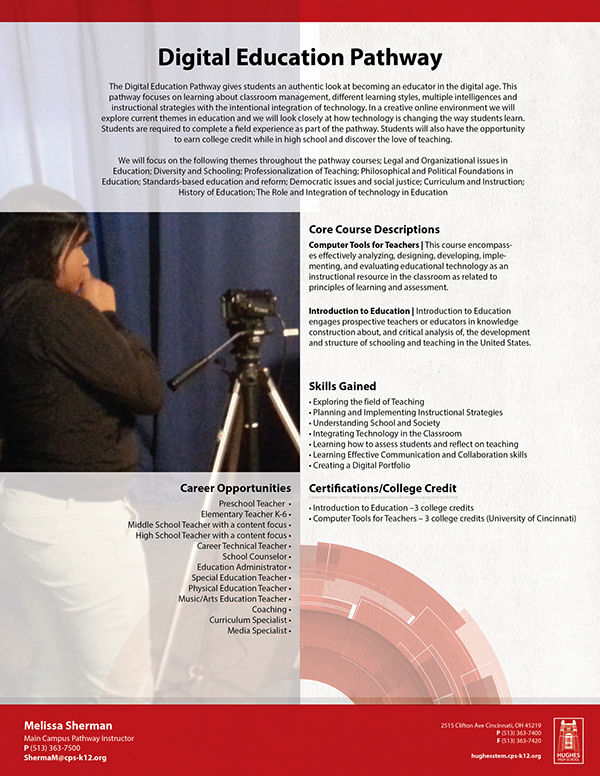 Hughes STEM High School Brochure on Behance