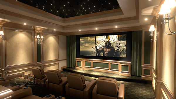 Home Theater Interior 3D Renderings on Behance