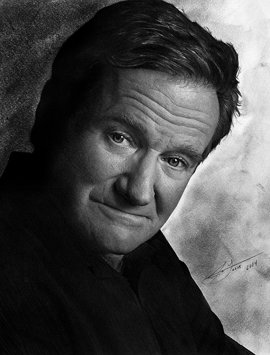 Pencil Portrait of Robin Williams by Julio Lucas on Behance