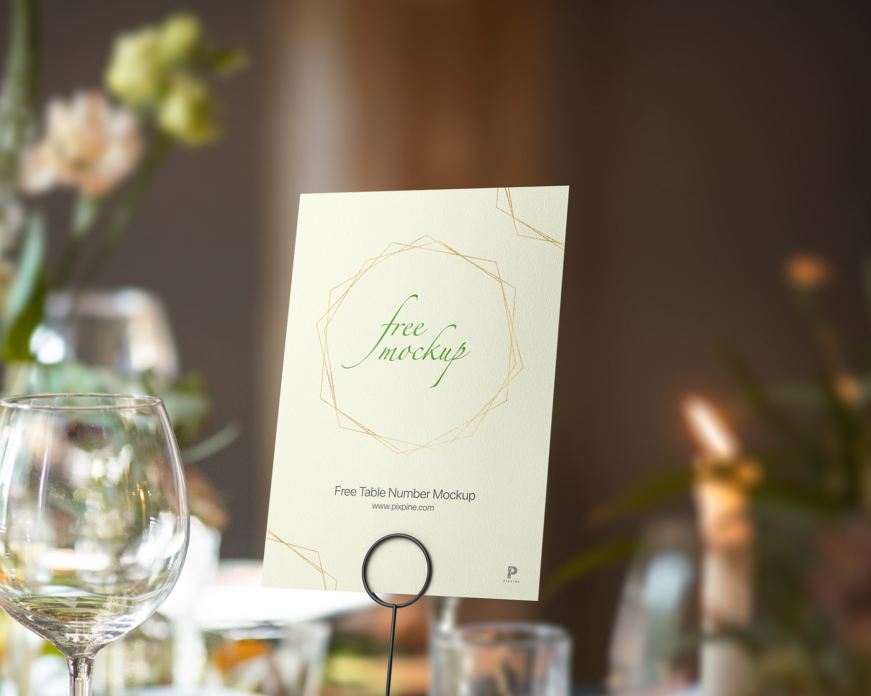 Free Table Number Mockup Behance