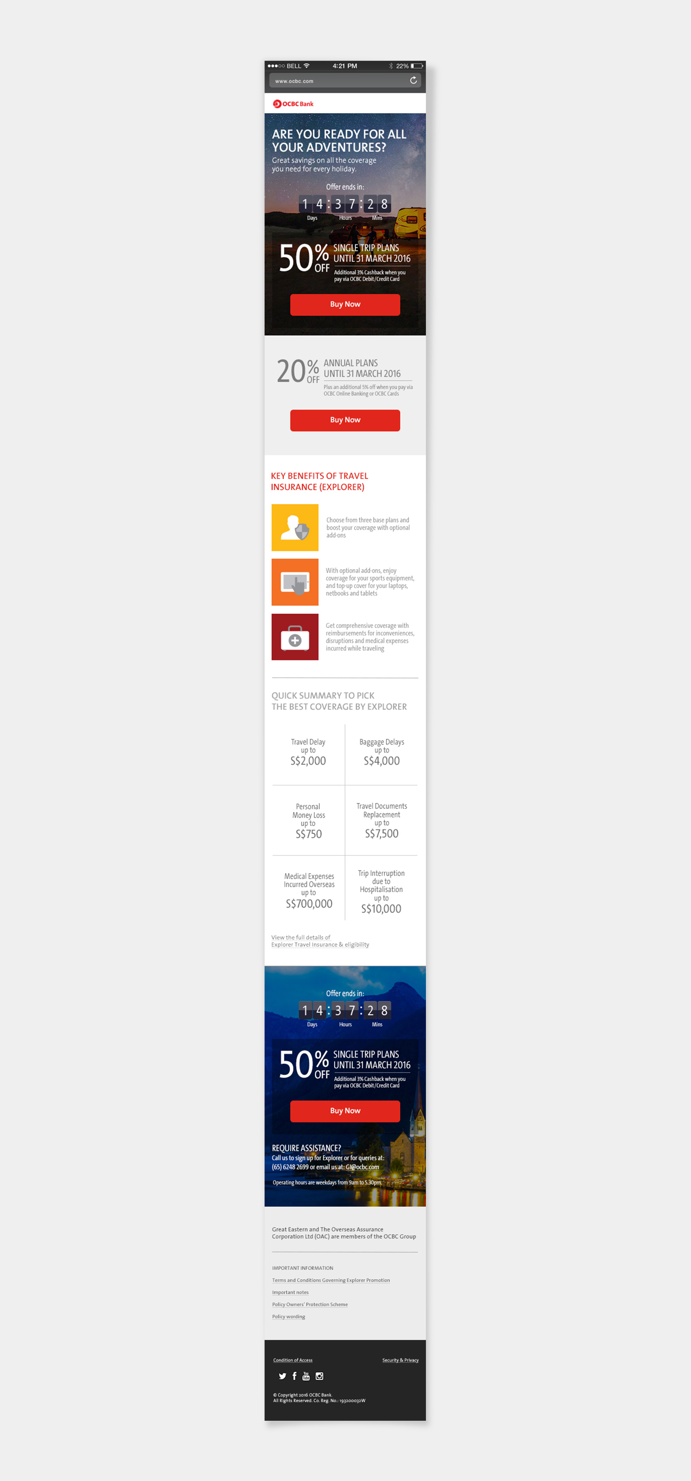 OCBC Travel Explorer on Behance