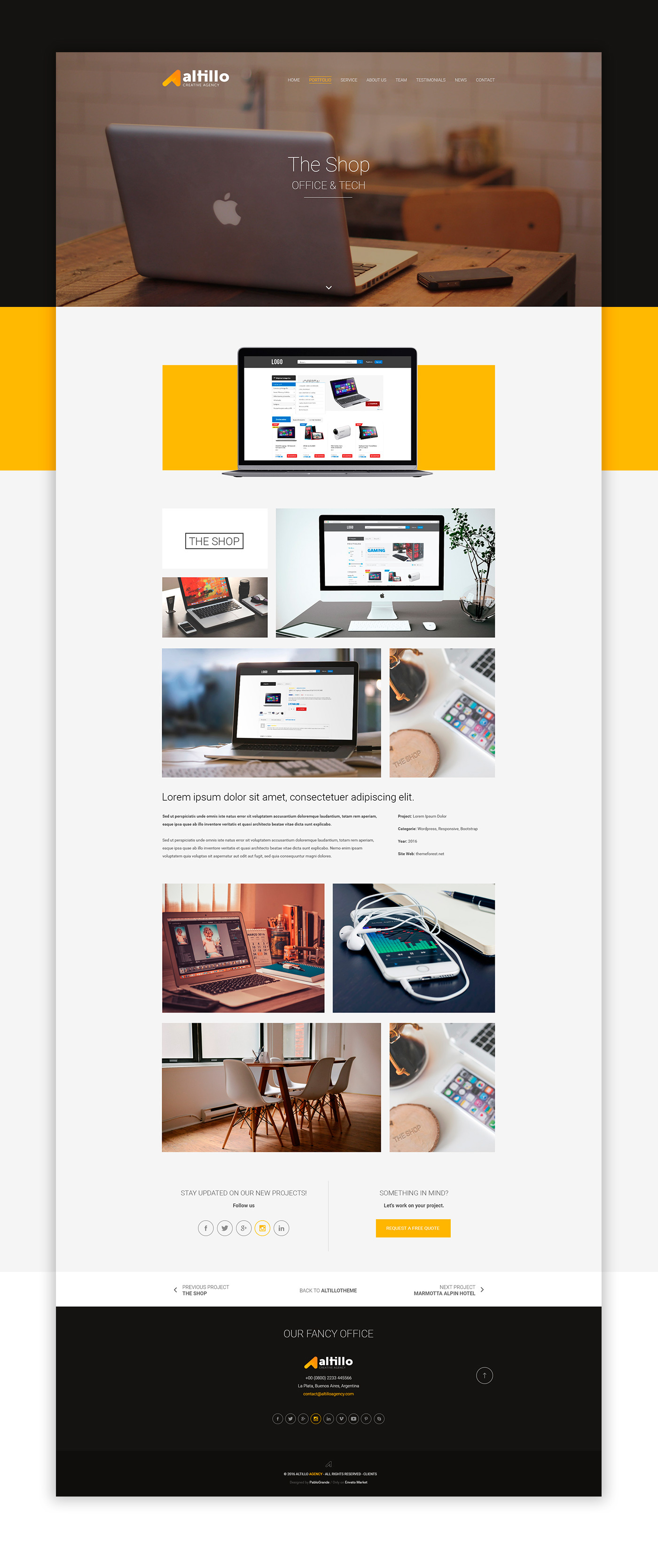 Design Web For Altillo Creative Agency Theme On Behance