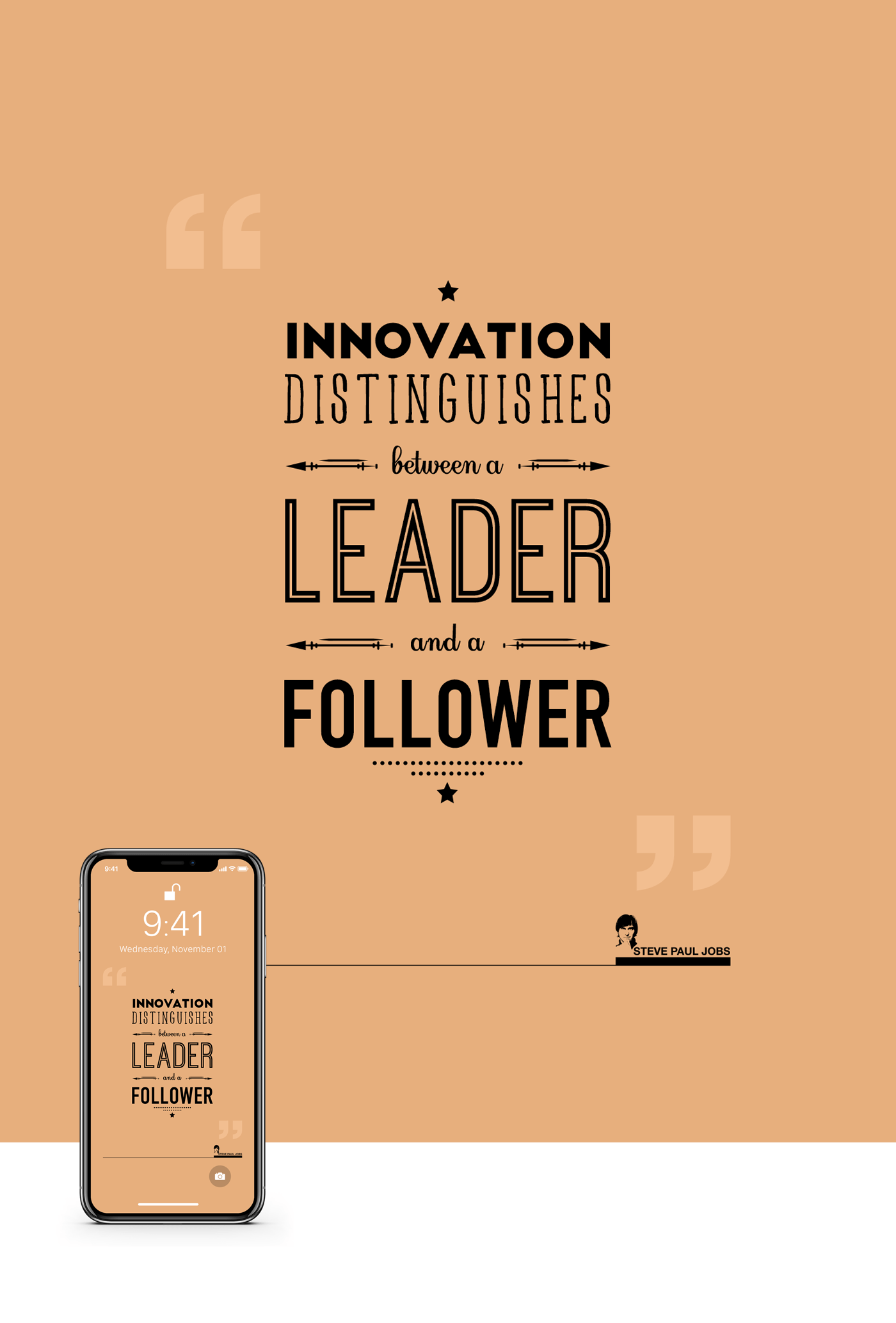 Iphone X Wallpaper - (Steve Jobs Quotes) Free Download | Behance 2066_x_1400_png