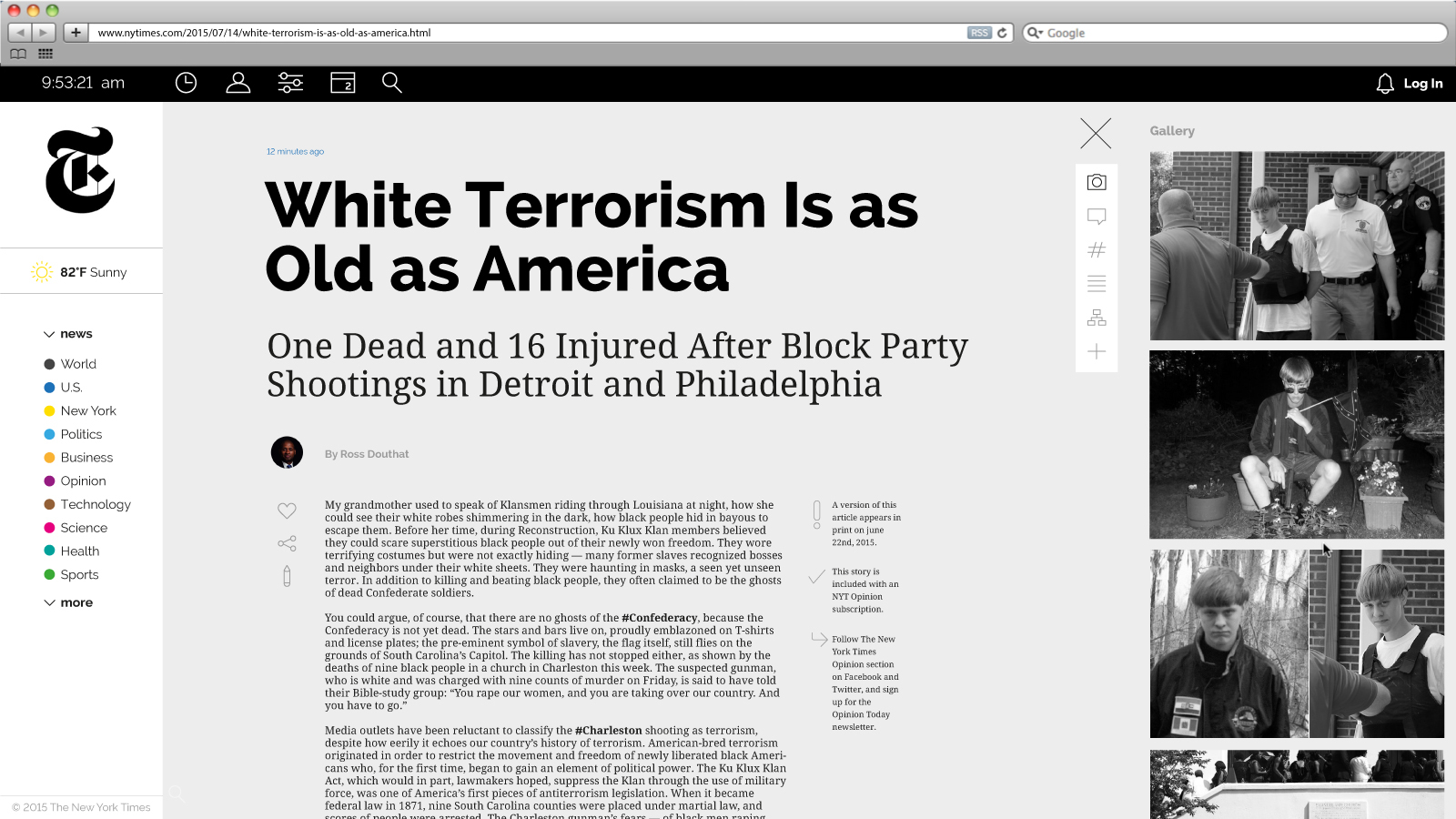 The New York Times; web design on Behance