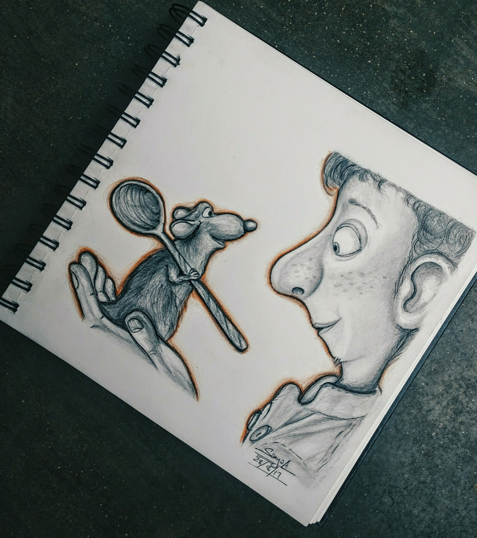 Ratatouille pencil sketch on Behance