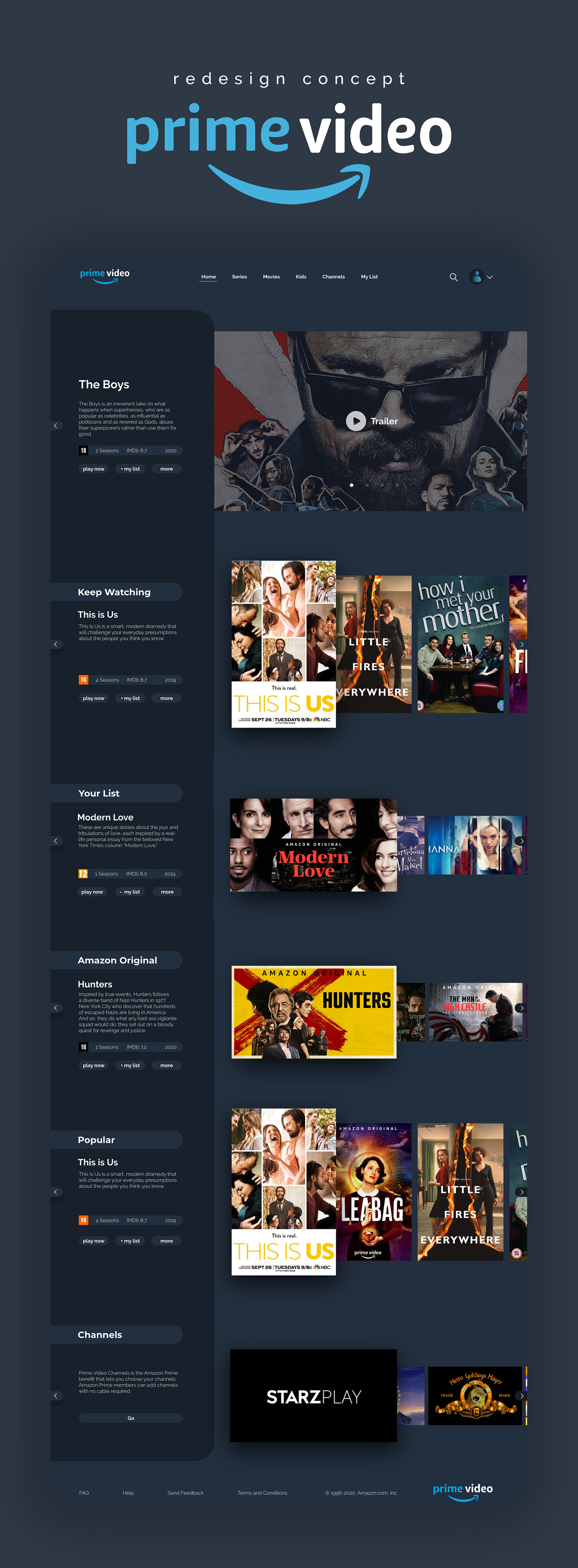 Amazon Prime Video UX UI Redesign on Behance