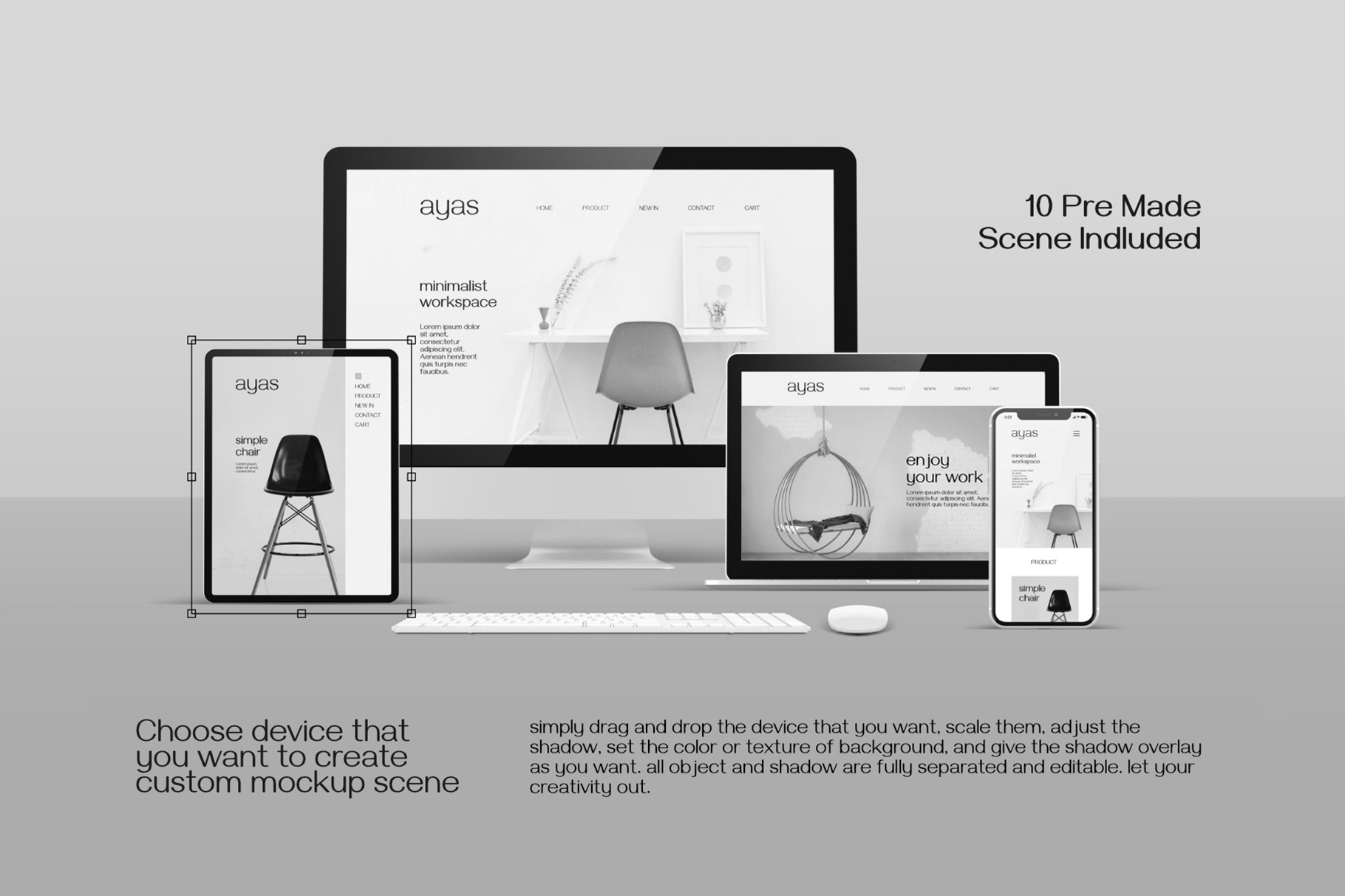 Free Responsive Screen Device Mockup on Behance