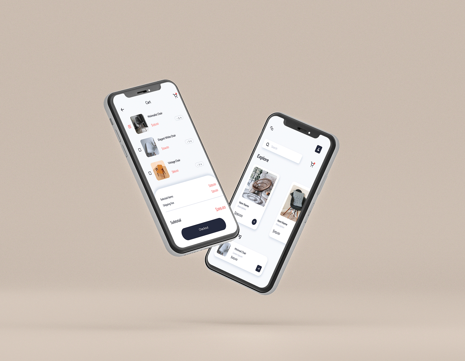 FURNITURE APP DESIGN on Behance