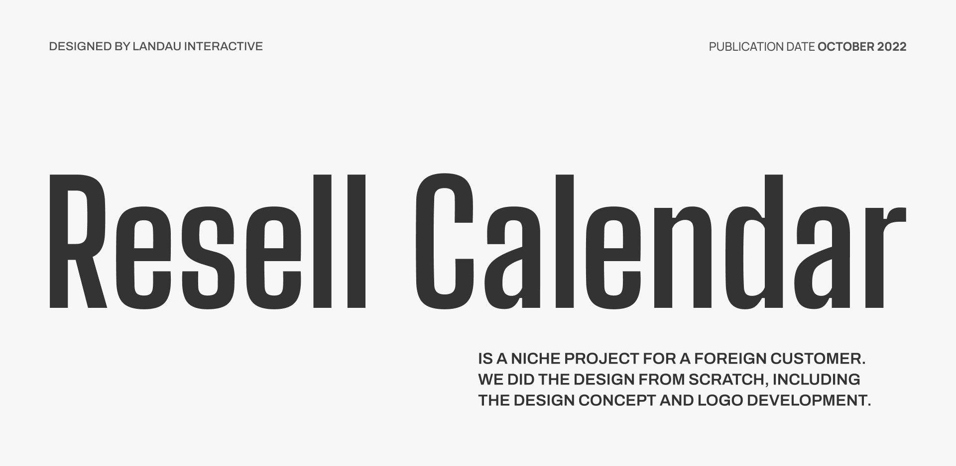 Resell Calendar Website Design on Behance