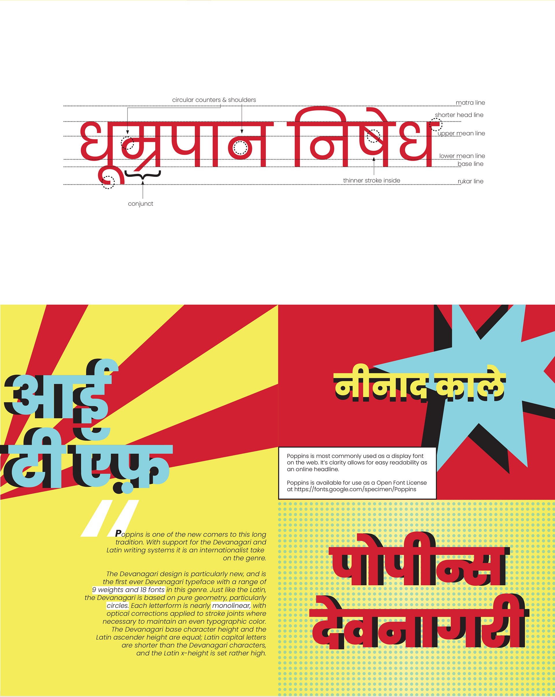 Poppins Devnagri Typeface Study on Behance