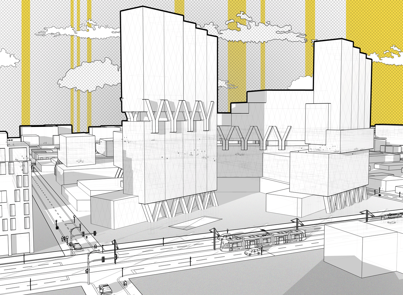 Architectural concept of residential complex on Behance