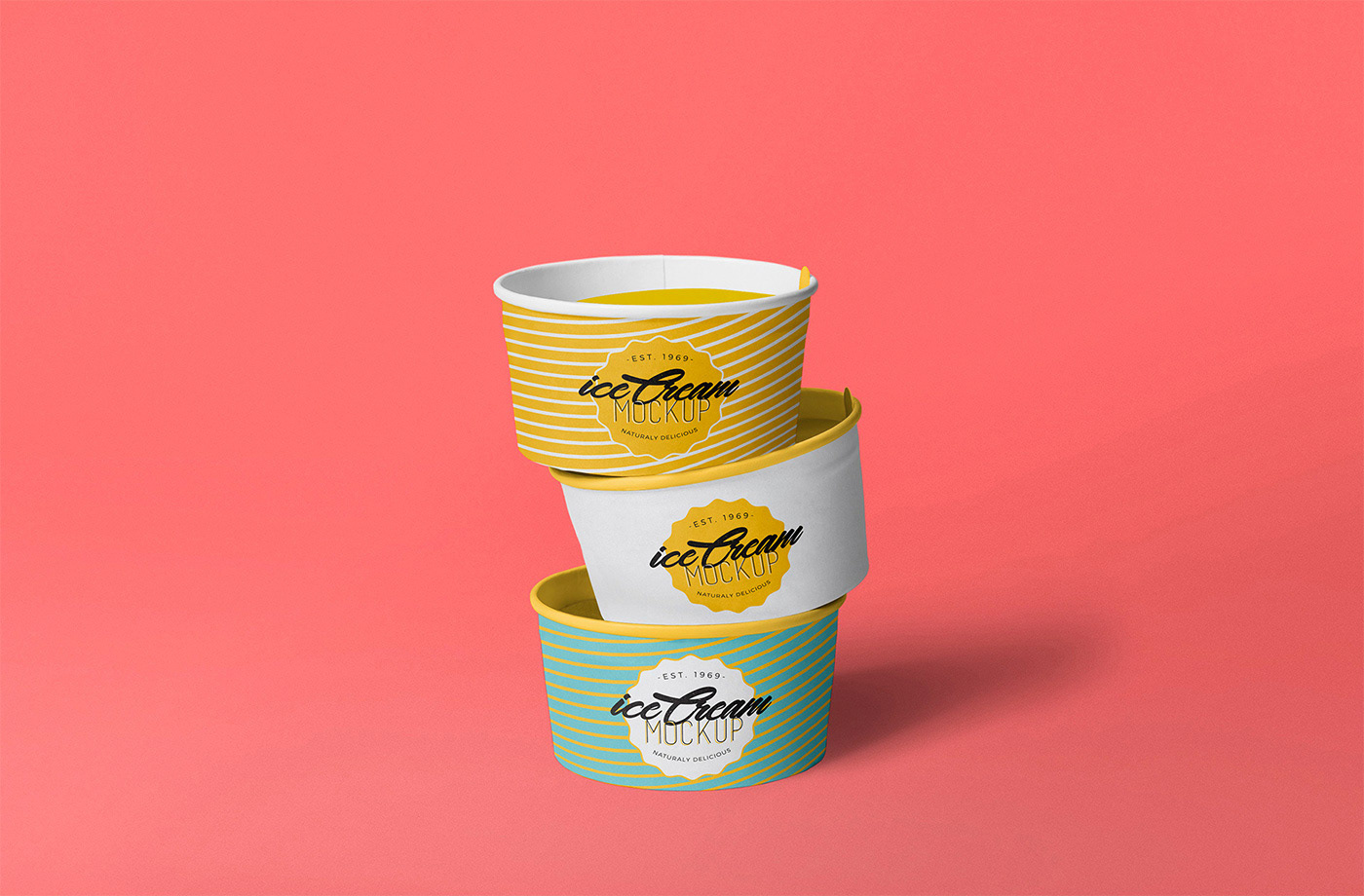 Free Yummy Ice Cream Cup Mockup on Behance