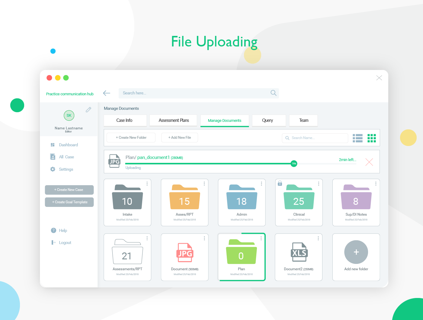 File management UI Behance