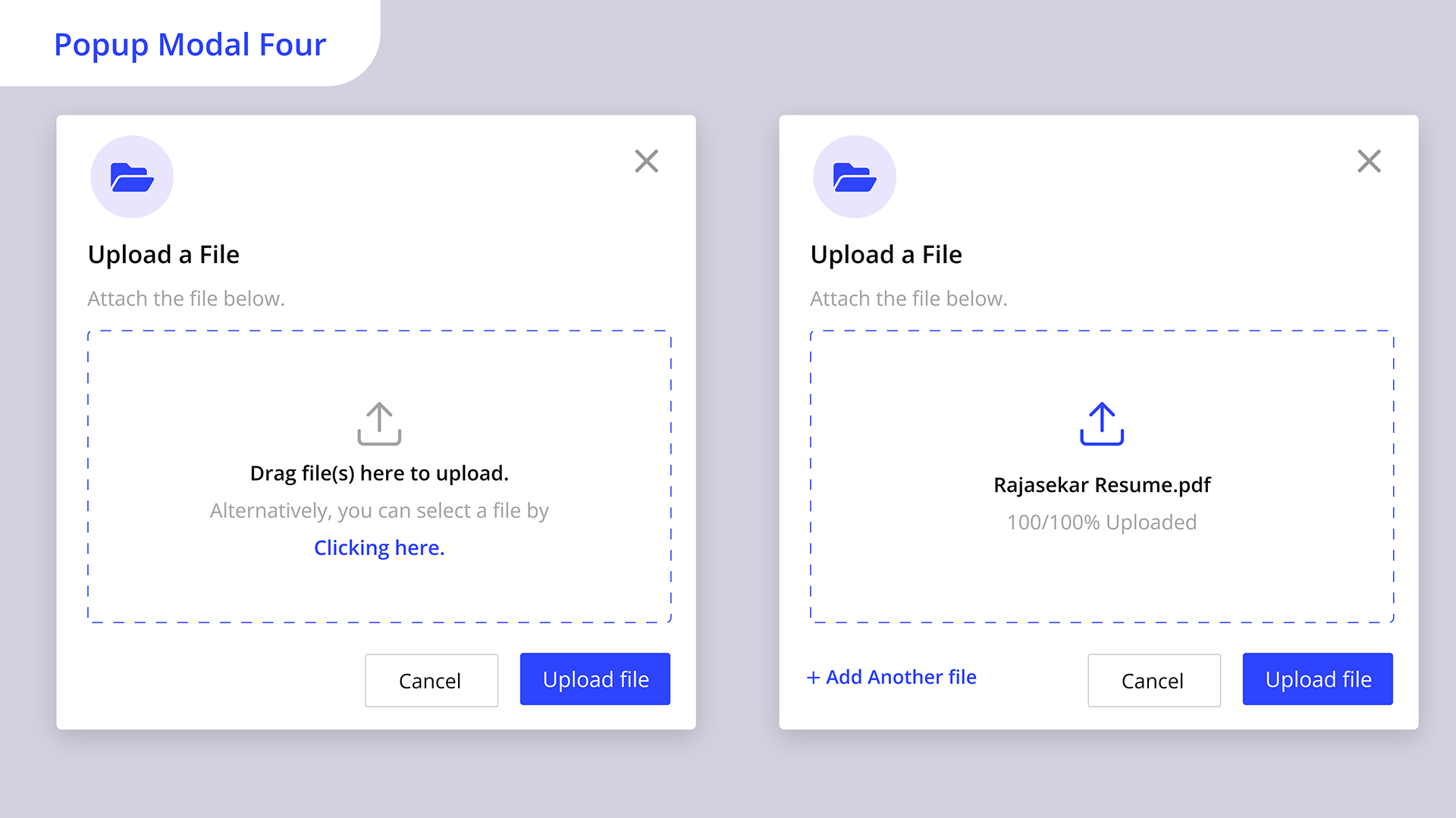 Web Application Popup Modals Behance