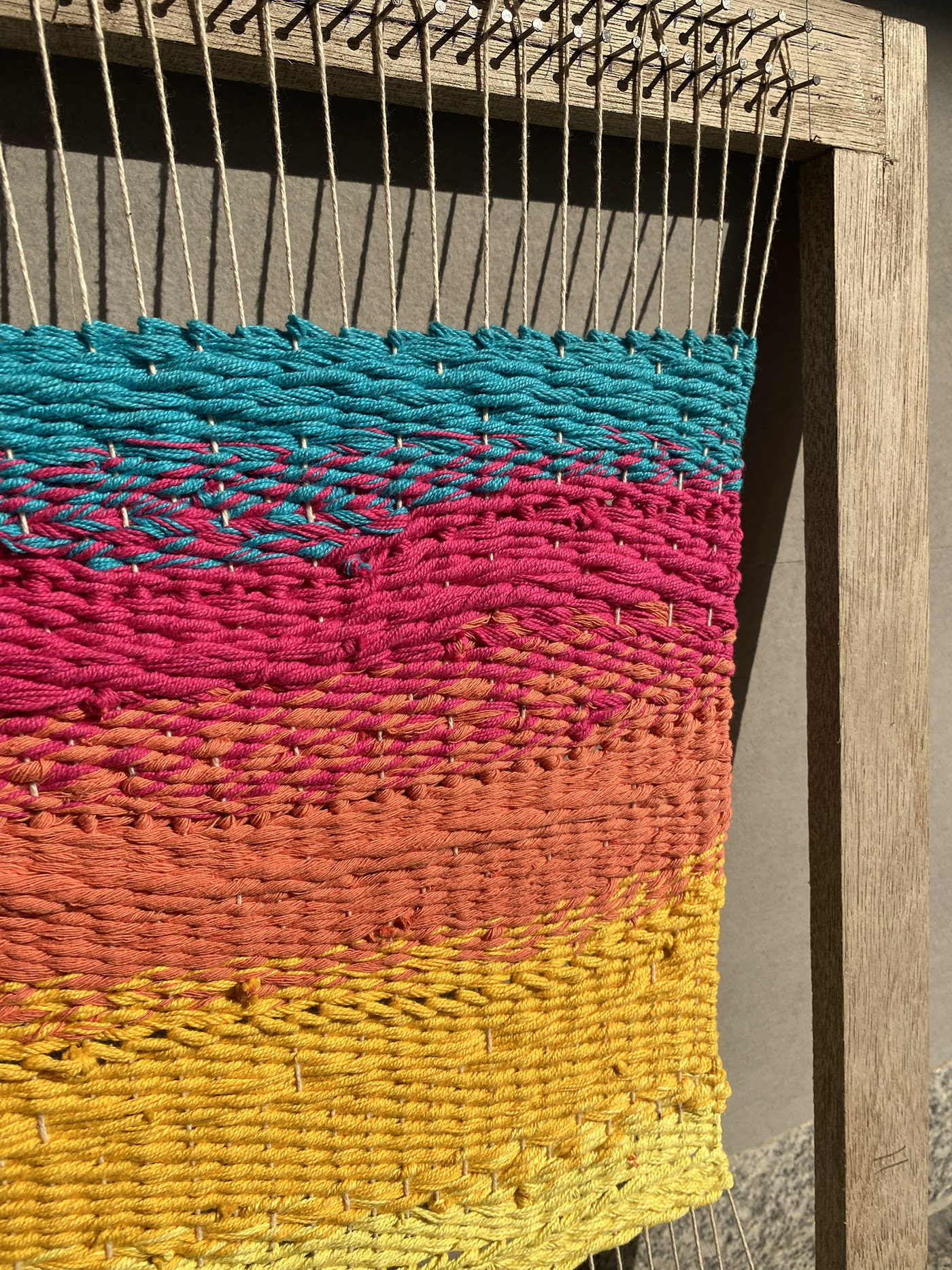 Tapestry weaving, fashion, textile, surface development Behance
