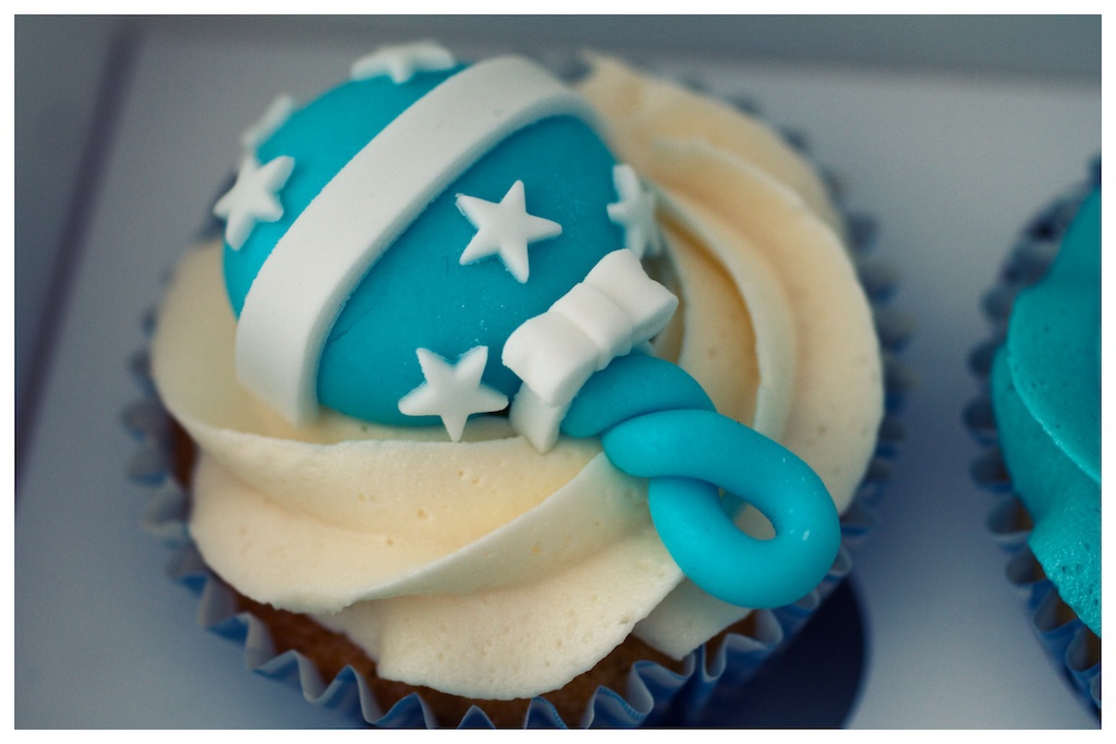 Send home one with each guest for the sweetest baby shower favor idea! Andrea Hillman Baby Shower Cupcakes Boy
