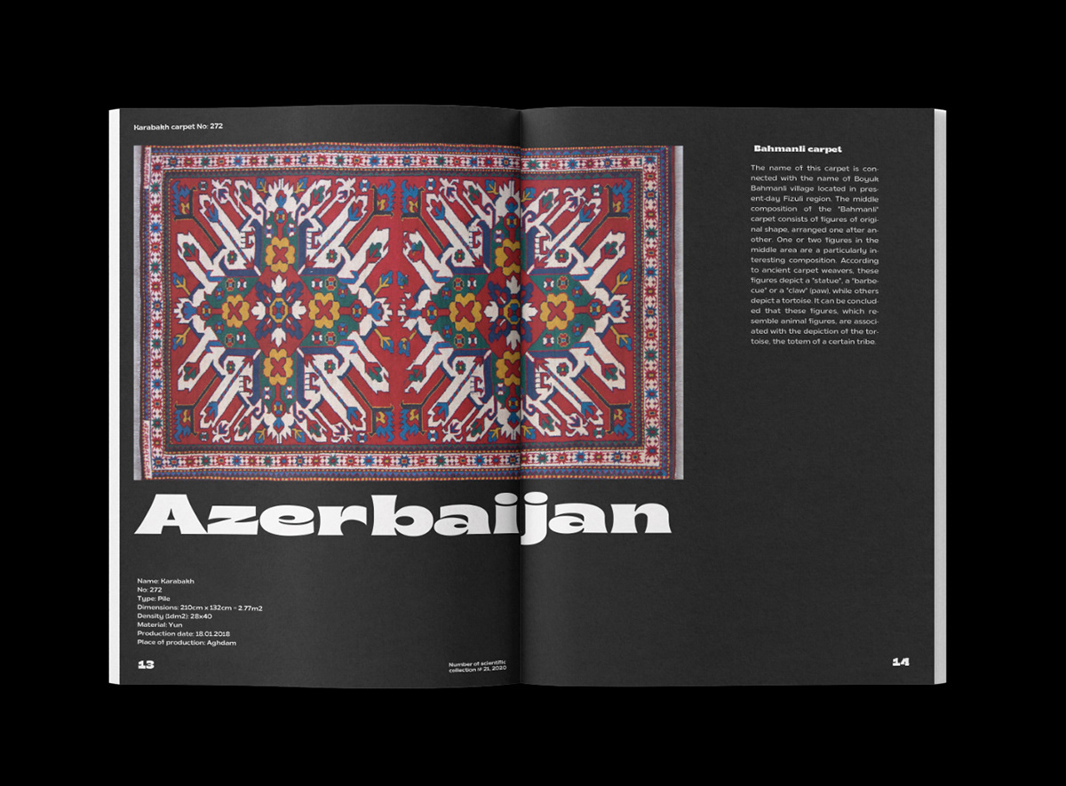 Karabakh carpets Magazine design on Behance