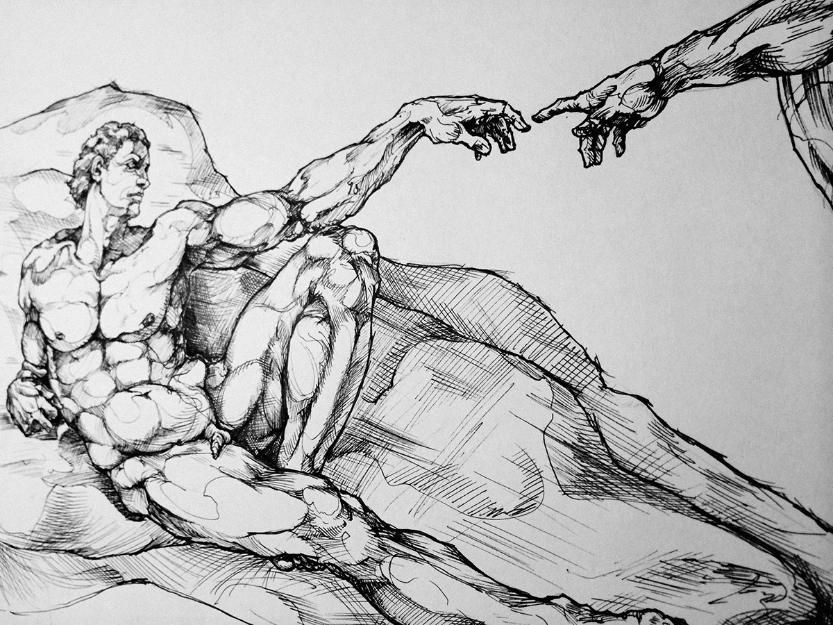 The Creation of Adam on Behance