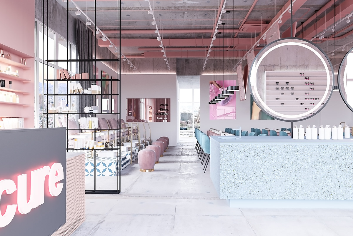 BEAUTY SALON IN ELPASO 2018 SOFT 3dsmax, coronarend on Behance