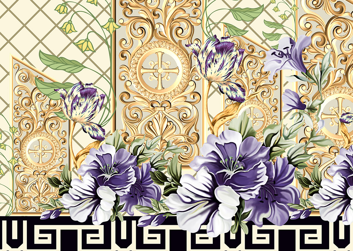 Textile design, Digital printing, textile art on Behance