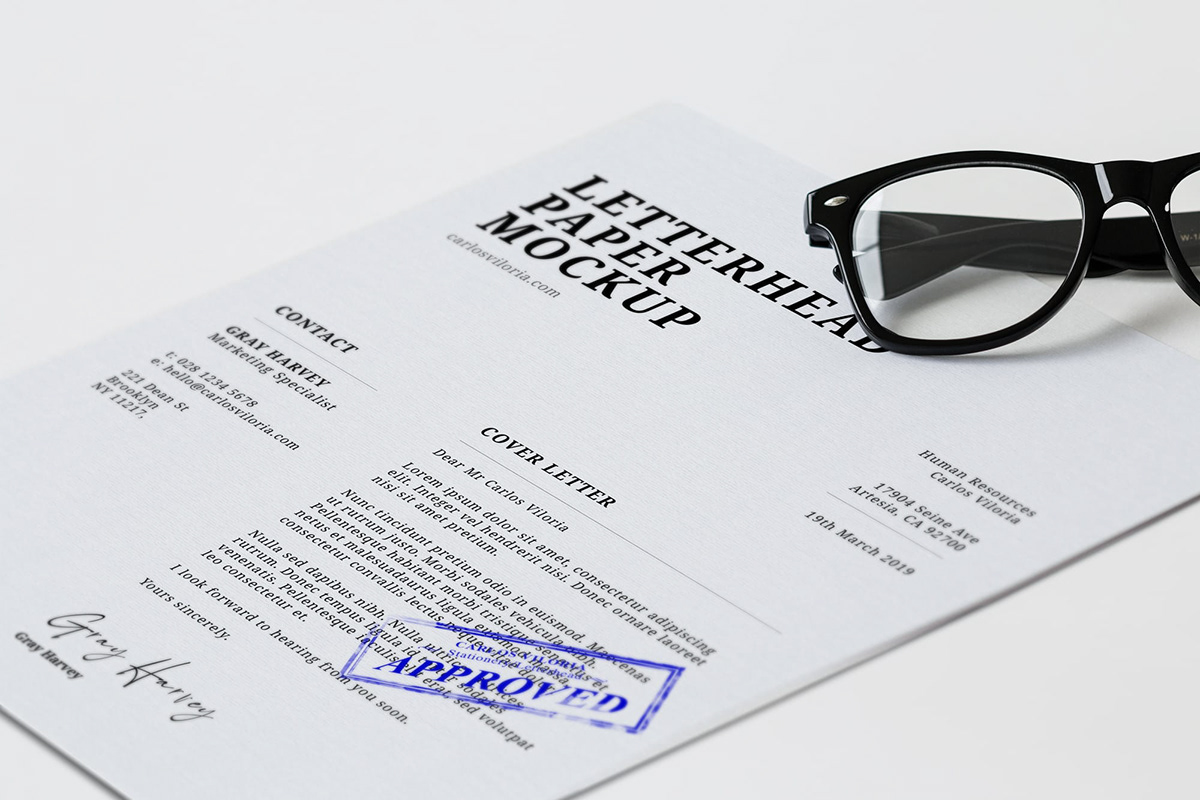 Free Letterhead Paper Mockups on Behance