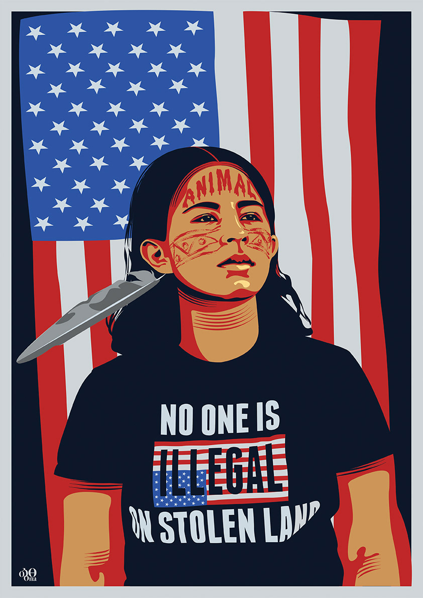 NO ONE IS ILLEGAL ON STOLEN LAND on Behance