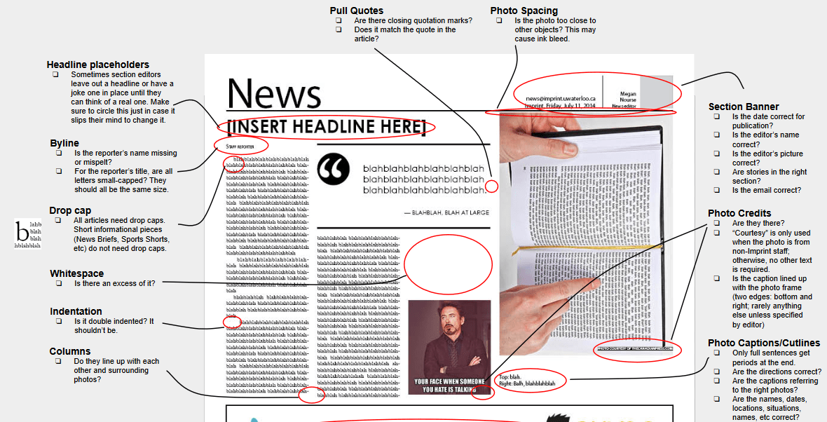 Melina Breault Newspaper Layout Guide