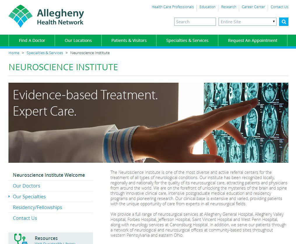 Allegheny Health Network Web Banners on Behance