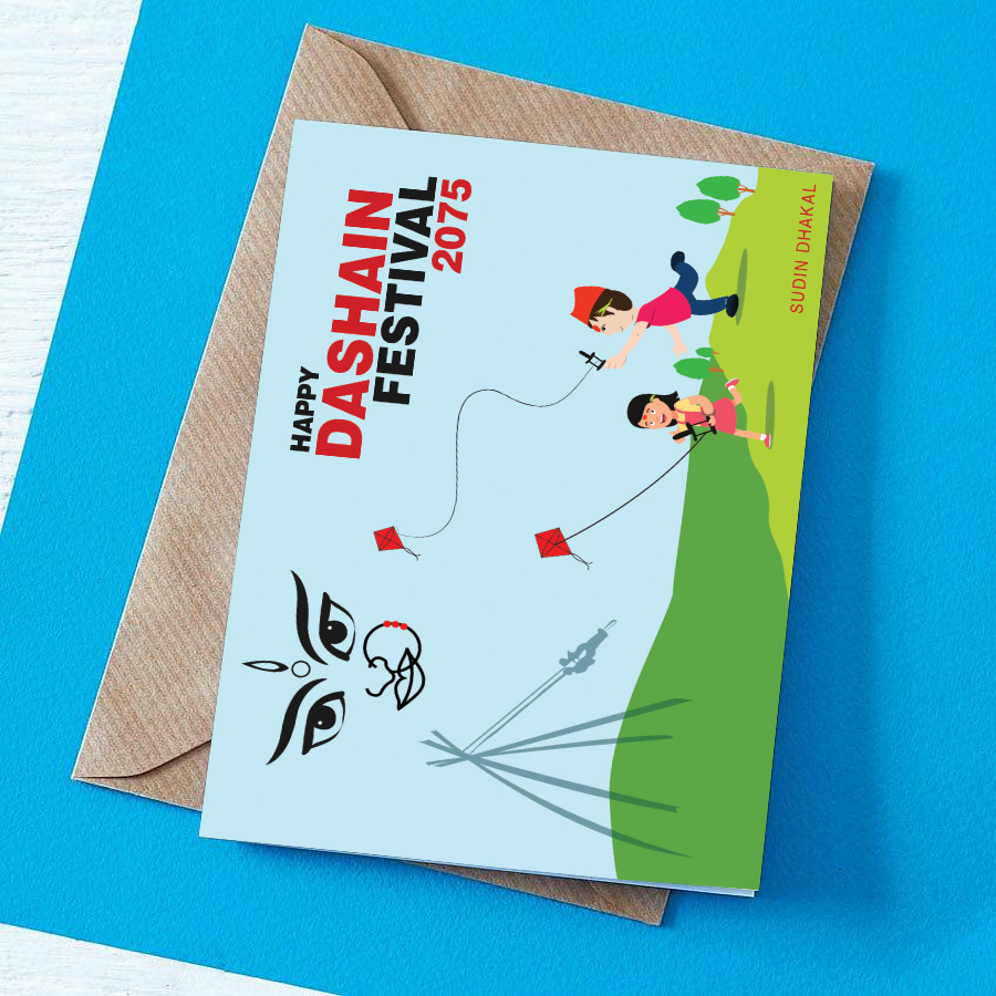 Dashain greetings card, (Nepali Festival Dashai 2075 ) on Behance