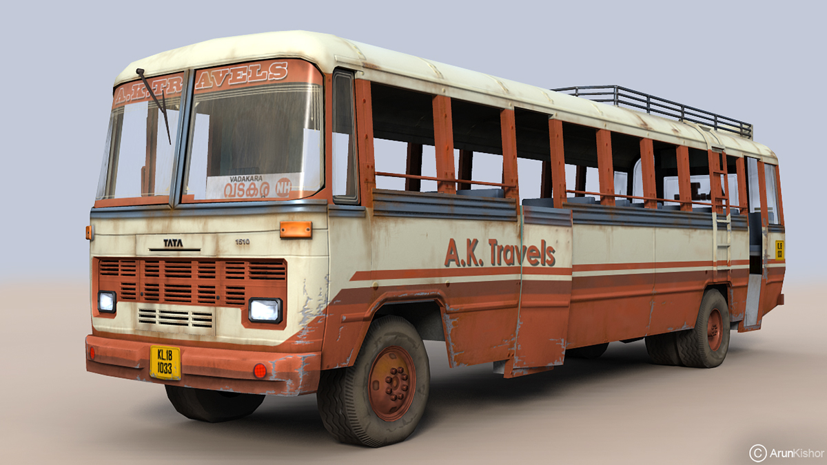 Tata 1510 transport bus (3d Model and Texture) on Behance