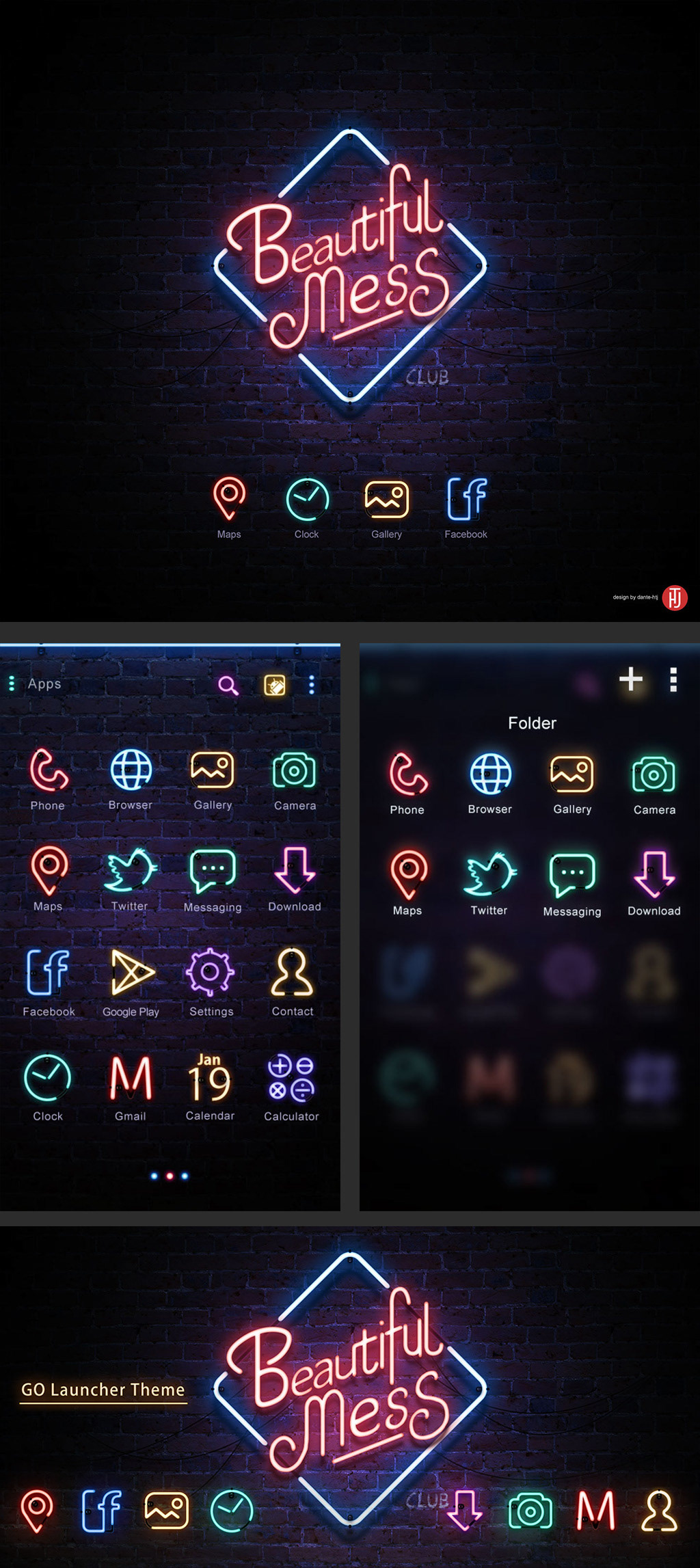 《GO Launcher Themes》20132014 on Behance