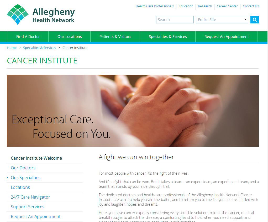 Allegheny Health Network Web Banners on Behance