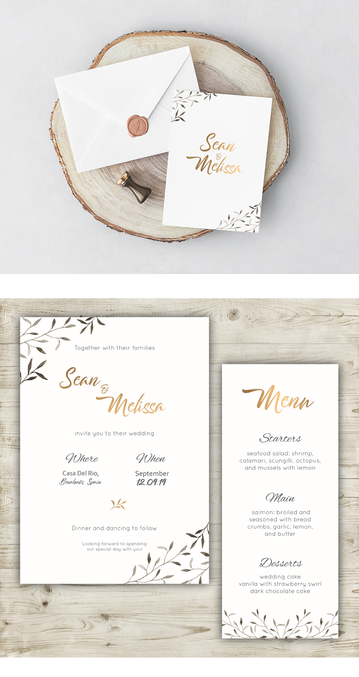 wedding invitation on Behance