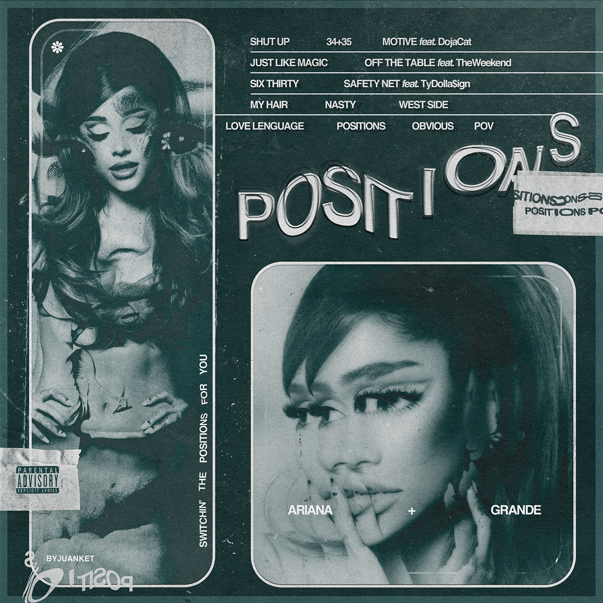 Positions Ariana Grande (cover art) on Behance